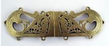 Large Viking Cloak Clasp Brass Plated